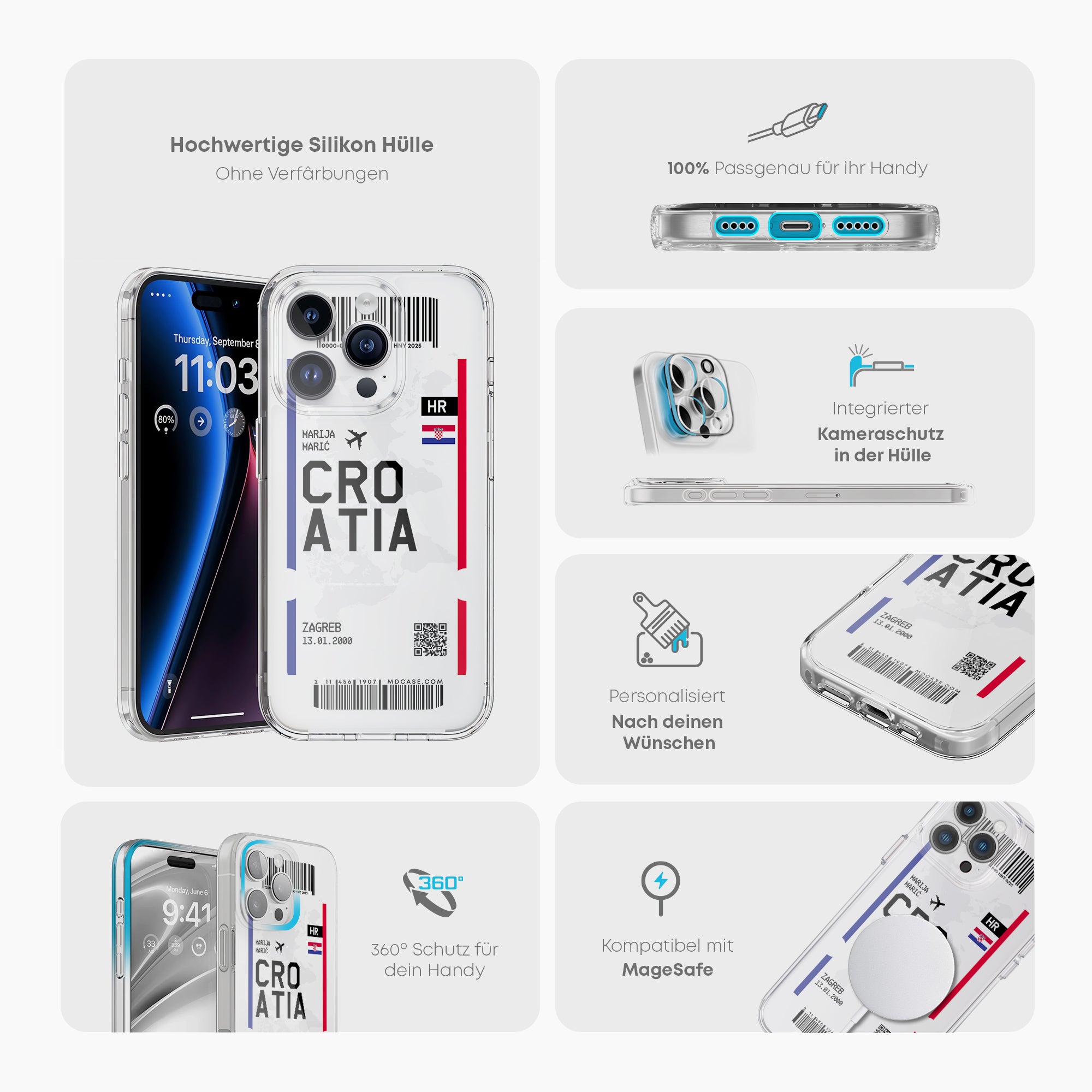 Handyhülle im Ticket Design - Kroatien