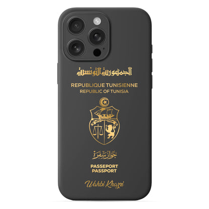 Phone case with passport - Tunisia