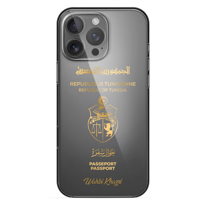 Phone case with passport - Tunisia