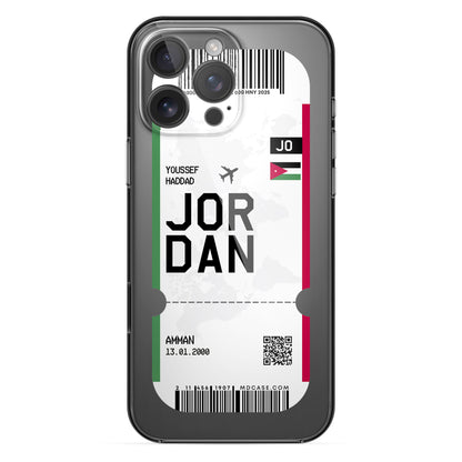 Handyhülle im Ticket Design - Jordanien