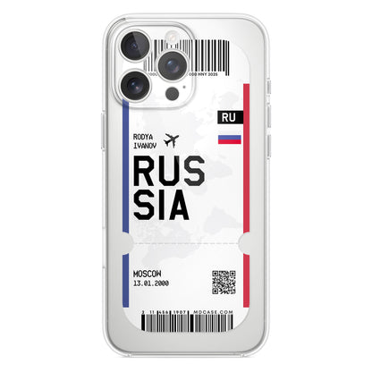 Handyhülle im Ticket Design - Russland