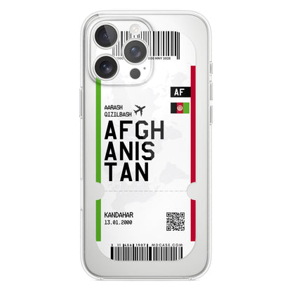 Handyhülle im Ticket Design - Afghanistan