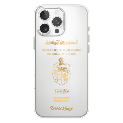 Phone case with passport - Tunisia