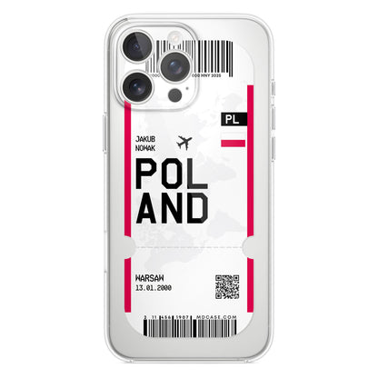 Handyhülle im Ticket Design - Polen