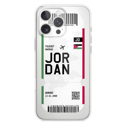 Handyhülle im Ticket Design - Jordanien