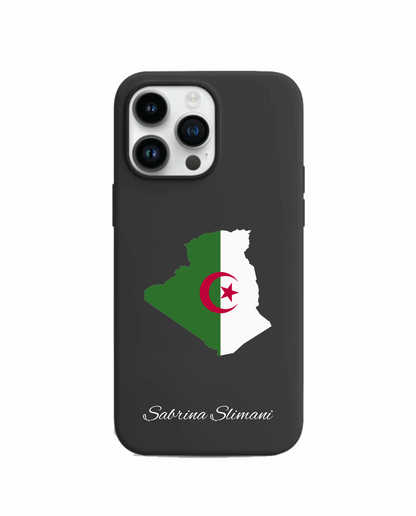 Algeria Map phone case with flag