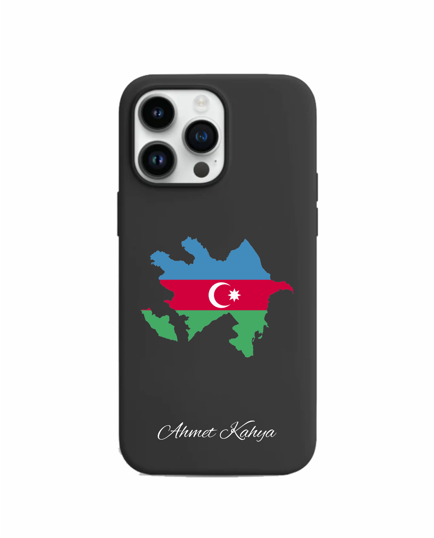 Azerbaijan Map phone case with flag