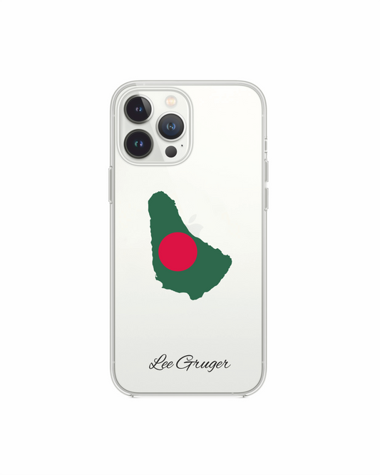 Bangladesh Map phone case with flag