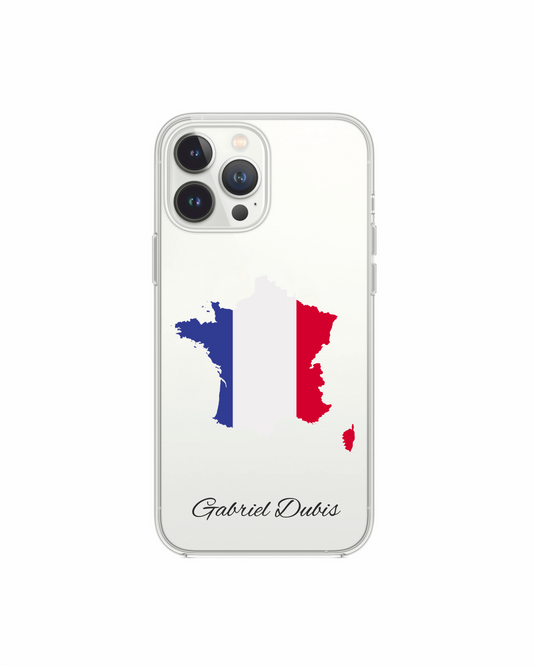 France Map phone case with flag