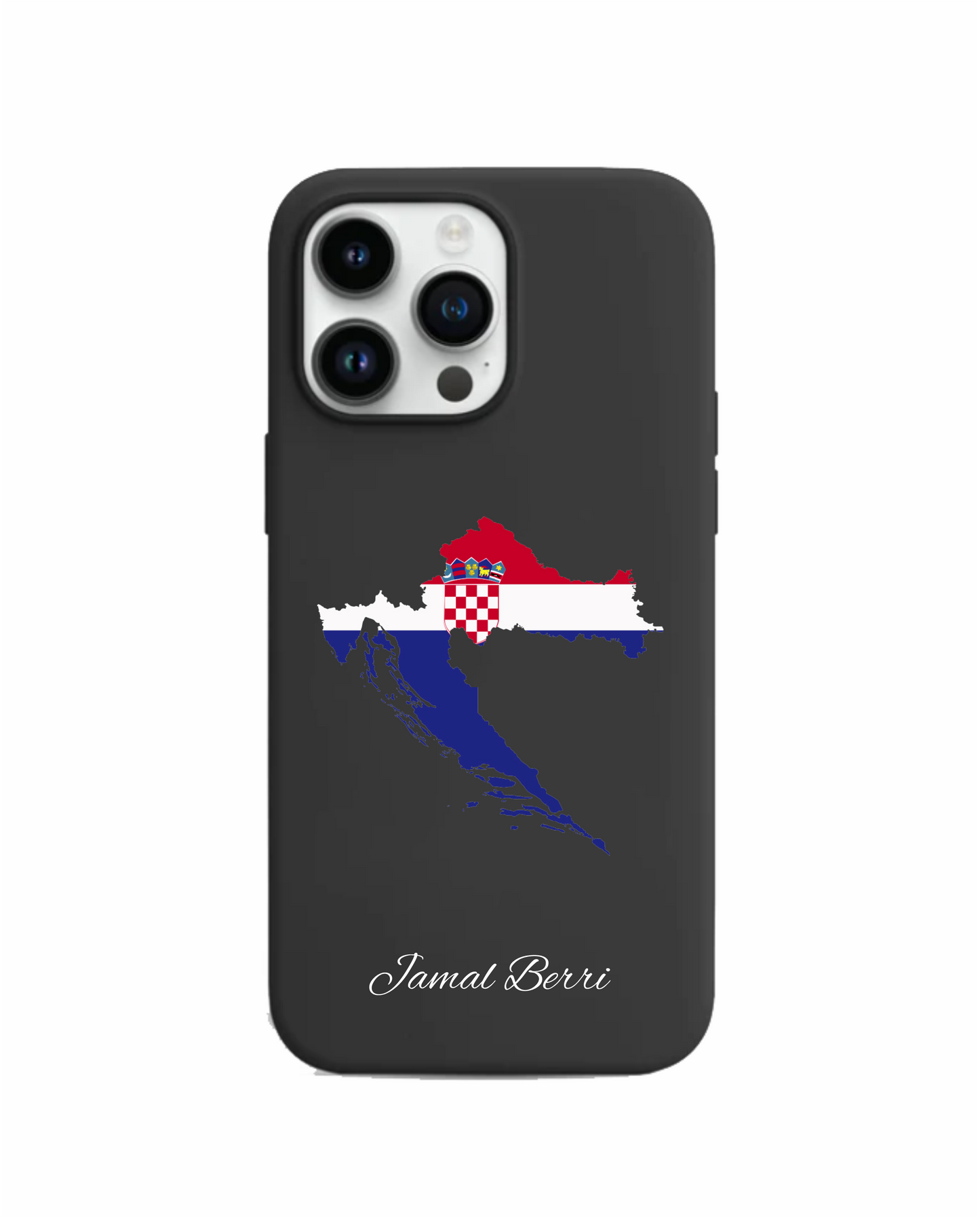 Croatia Map phone case with flag