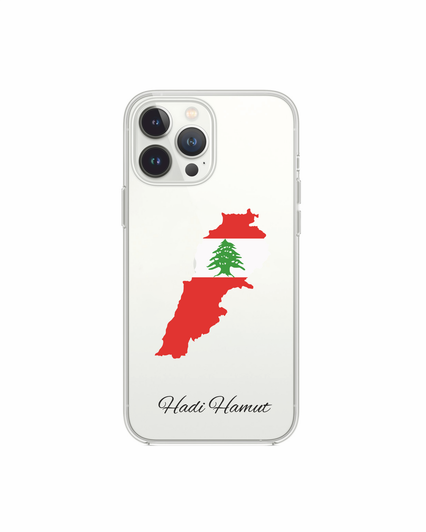 Lebanon Map phone case with flag