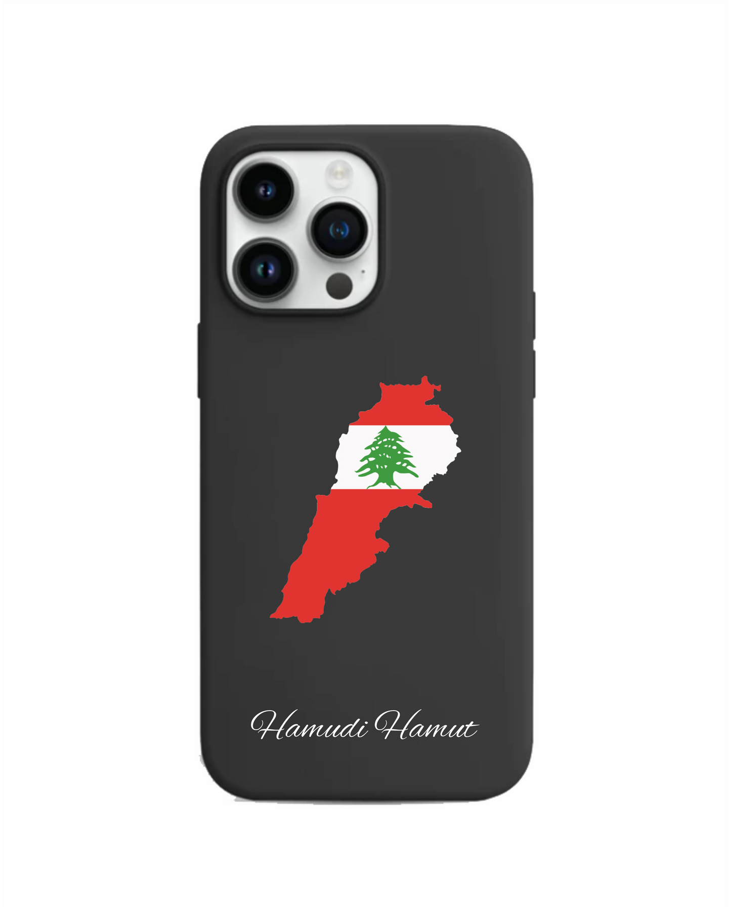 Lebanon Map phone case with flag