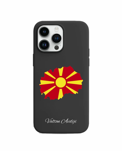 Macedonia Map phone case with flag