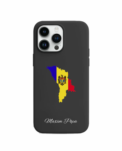 Romania Map phone case with flag