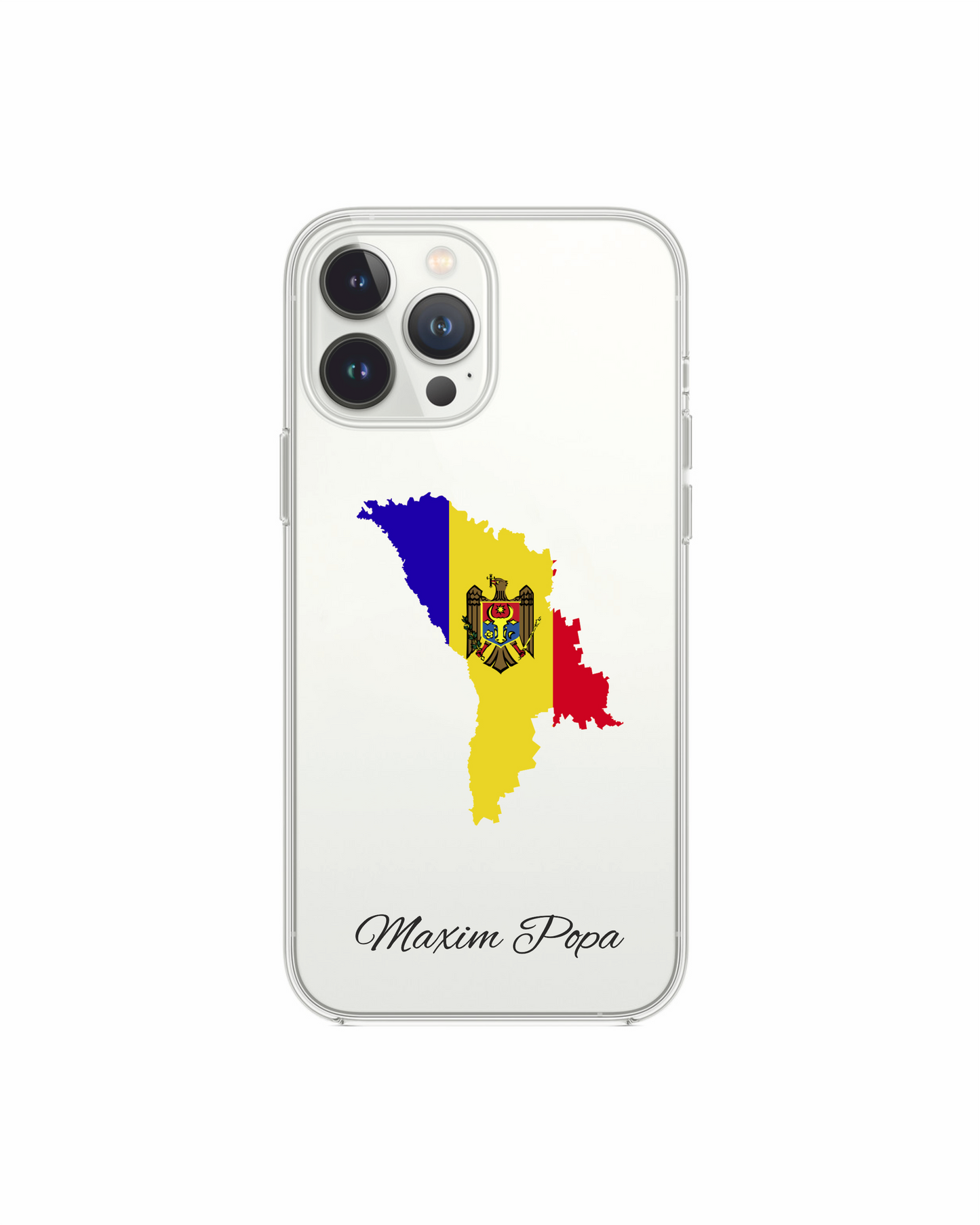 Romania Map phone case with flag