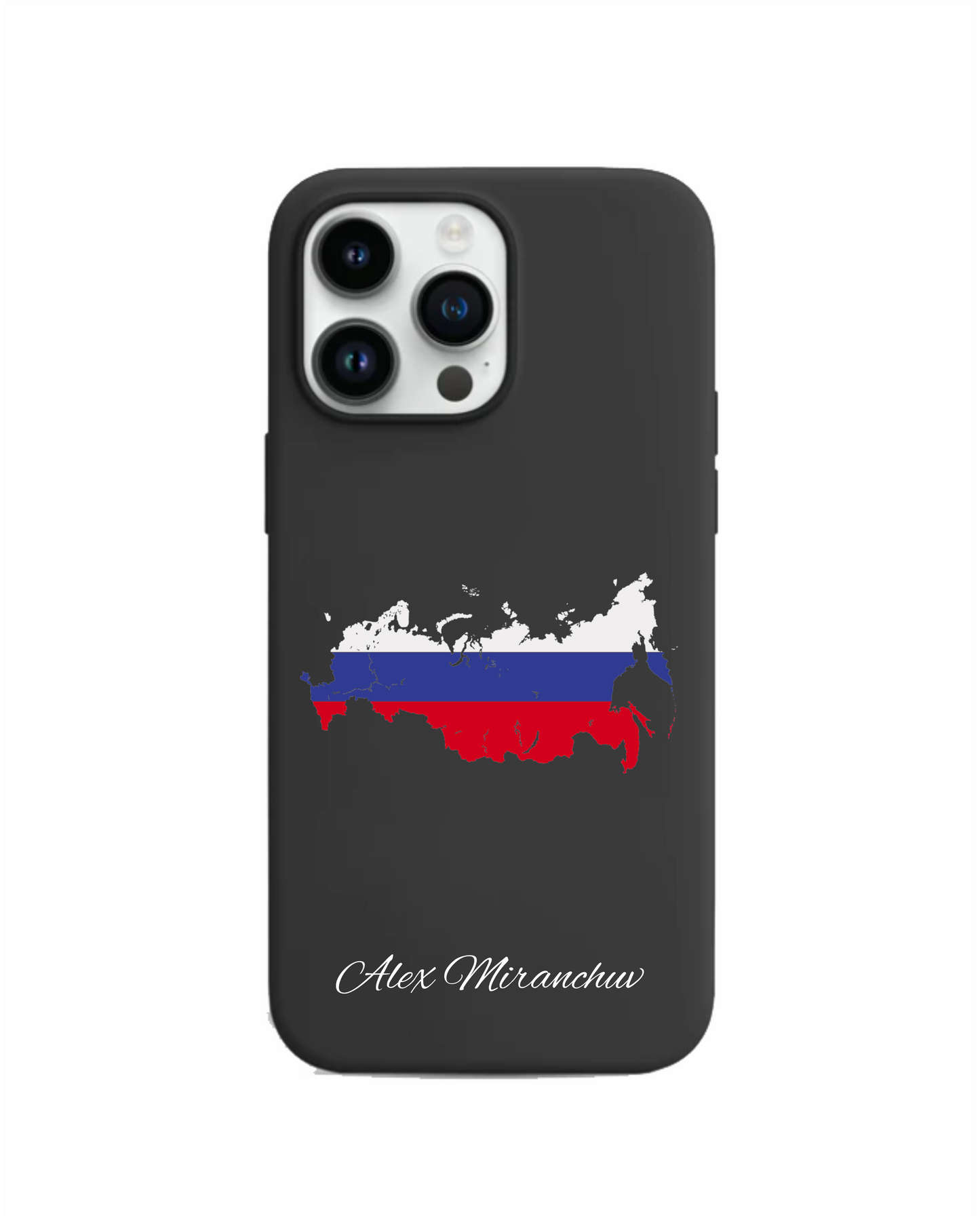 Russia Map phone case with flag