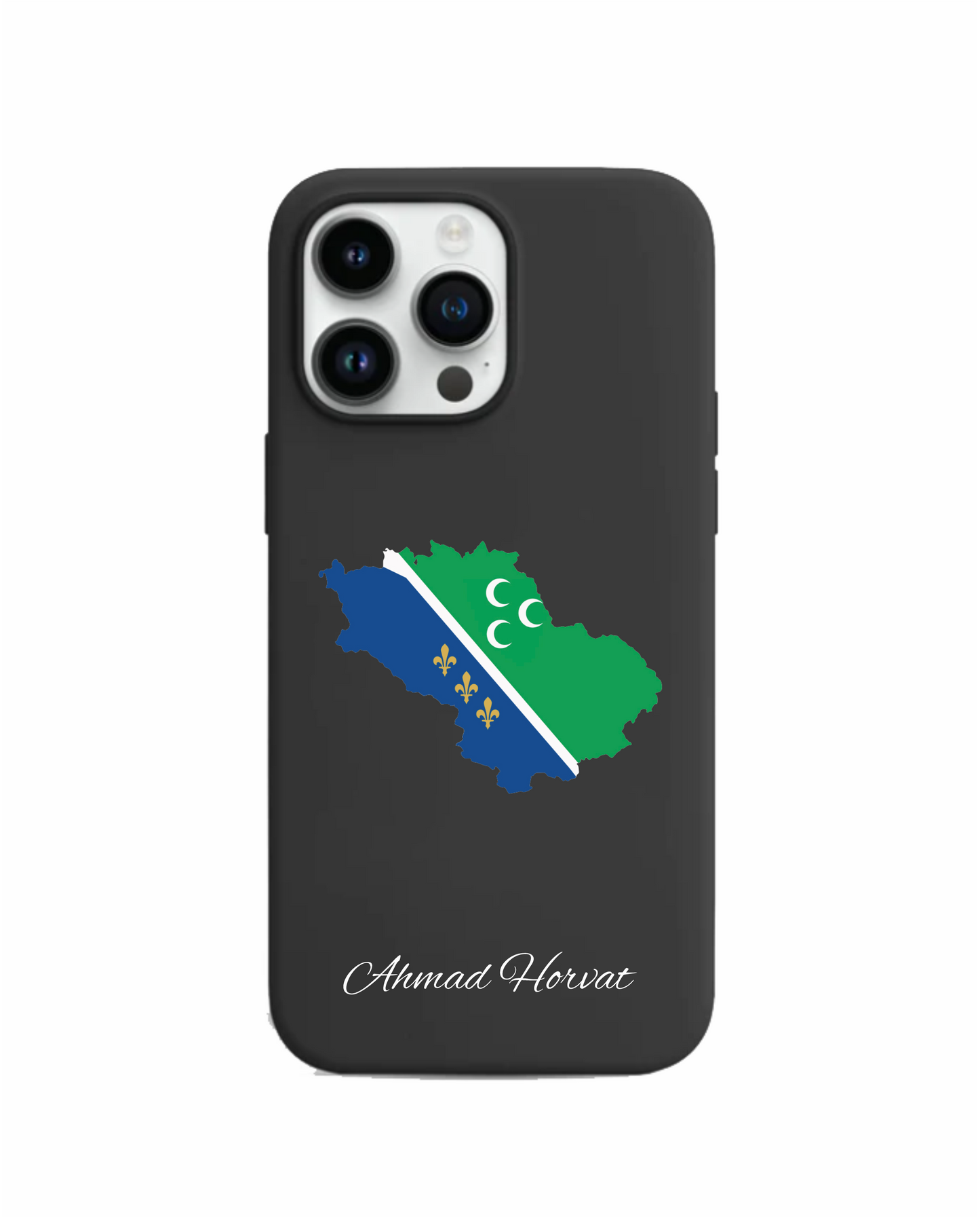 Sandzak Map phone case with flag