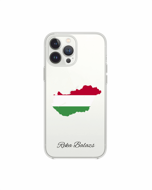 Hungary Map phone case with flag