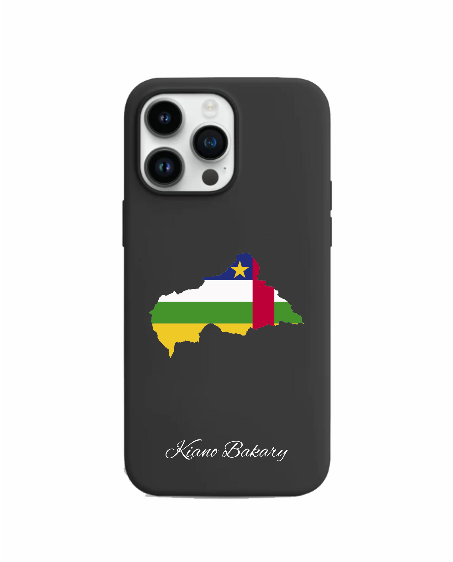 Central Africa Map phone case with flag