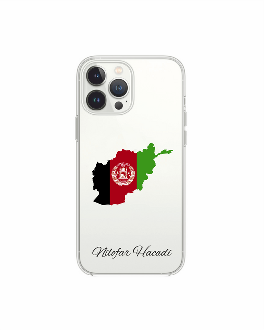 Afghanistan Map phone case with flag