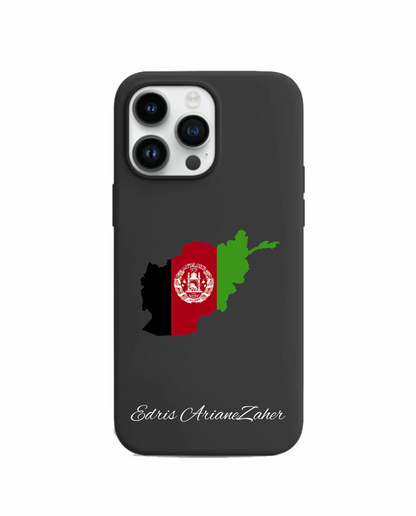 Afghanistan Map phone case with flag