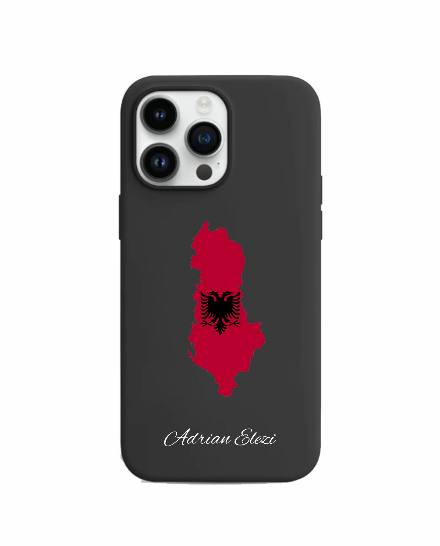 Albania Map phone case with flag