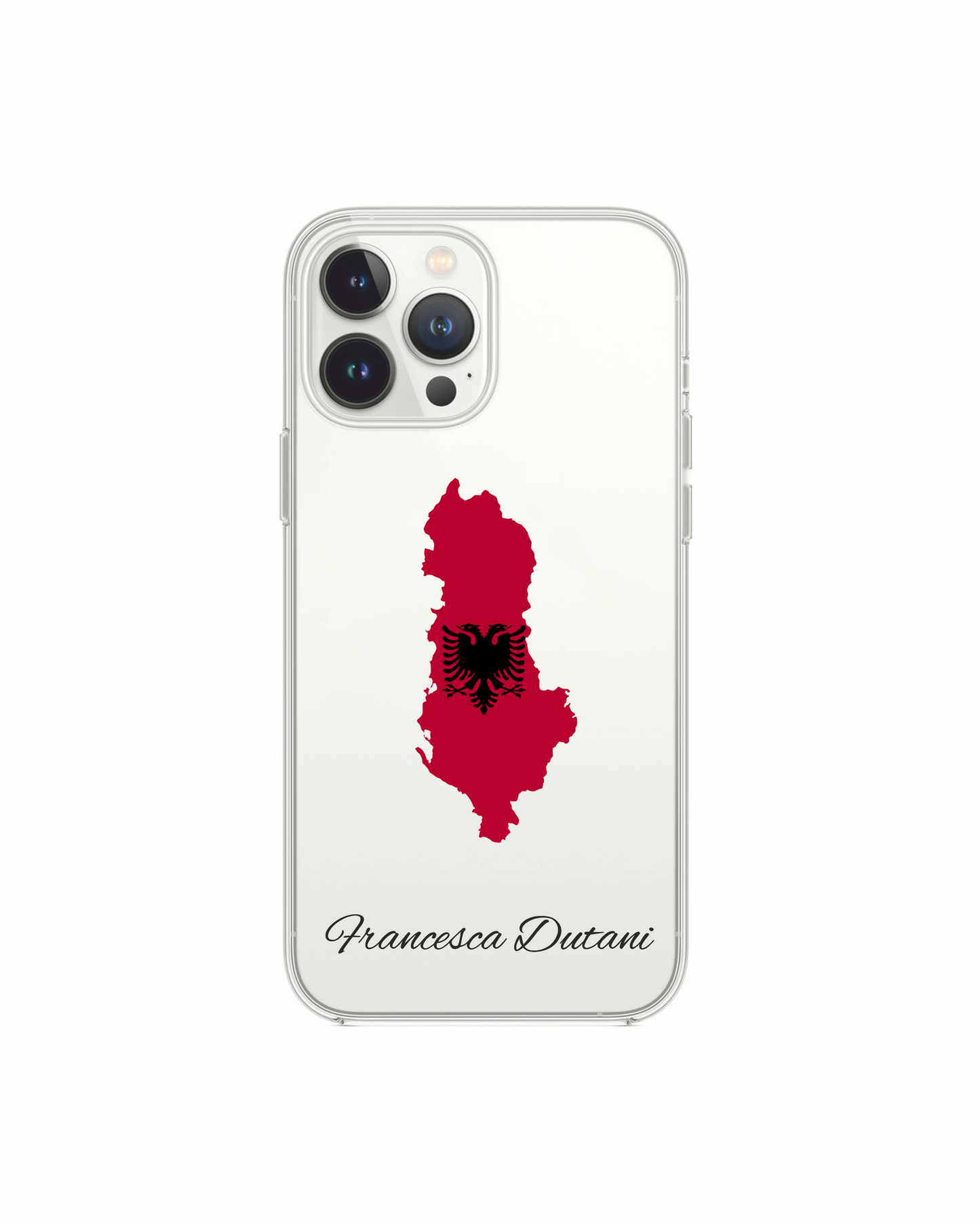 Albania Map phone case with flag