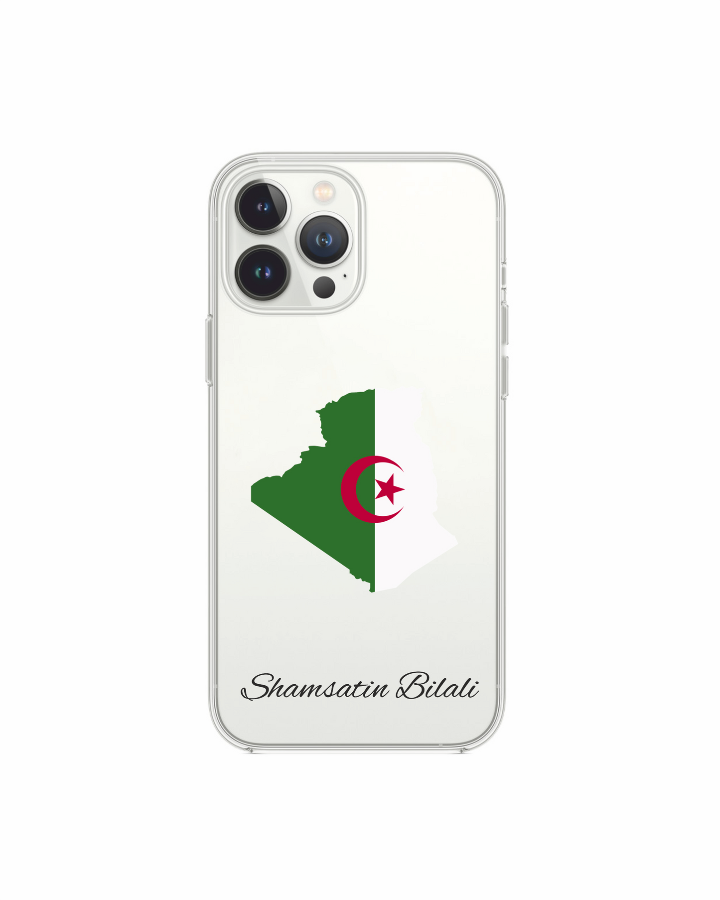 Algeria Map phone case with flag