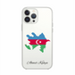 Azerbaijan Map phone case with flag