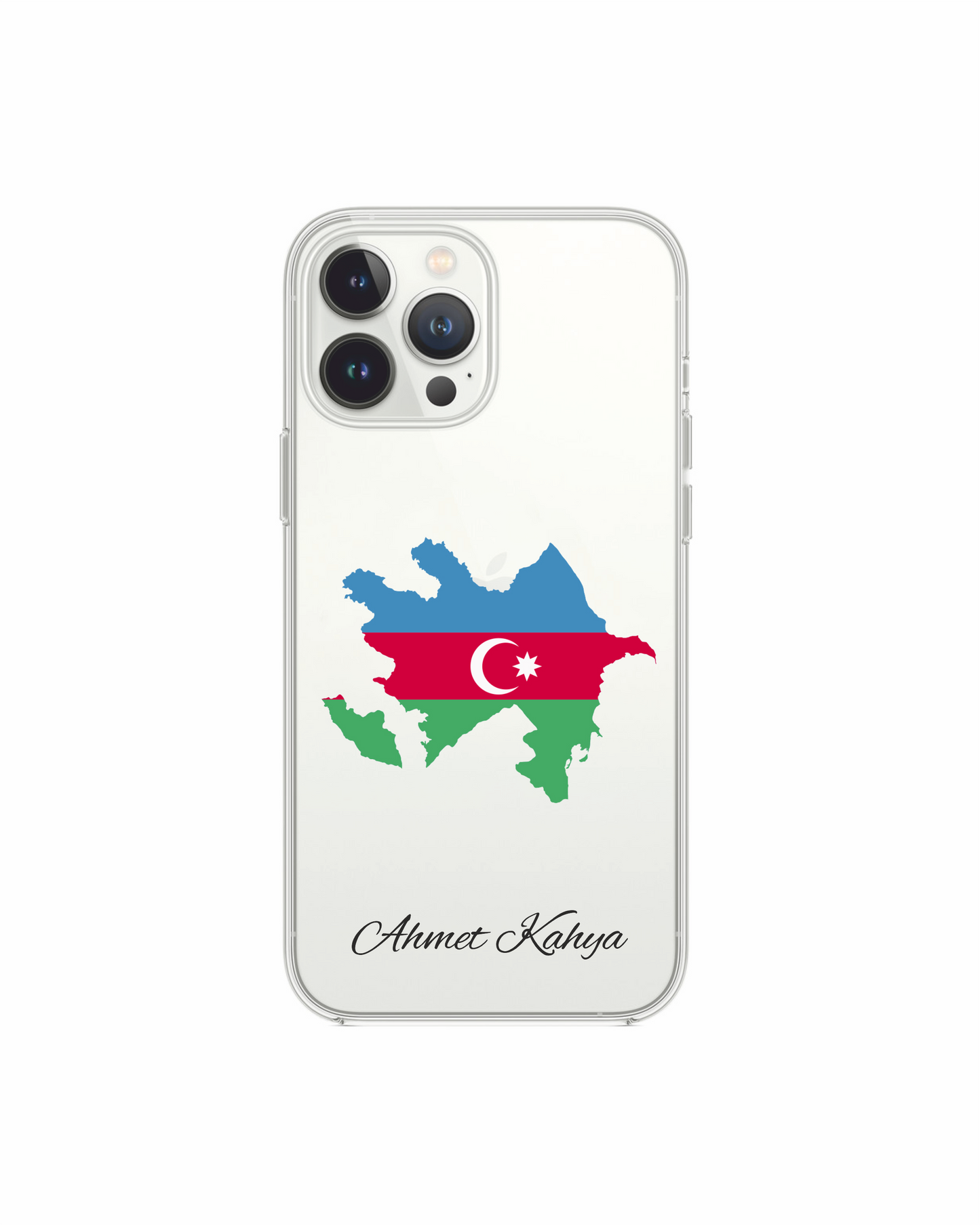 Azerbaijan Map phone case with flag