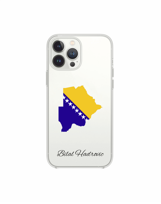 Bosnia Map phone case with flag