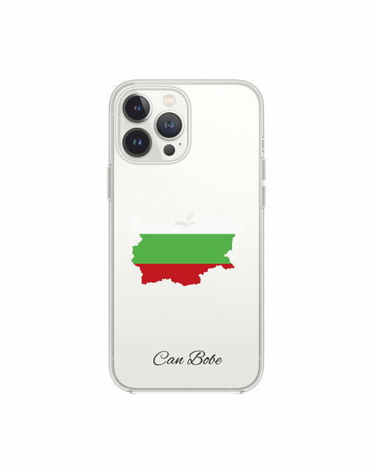 Bulgaria Map phone case with flag