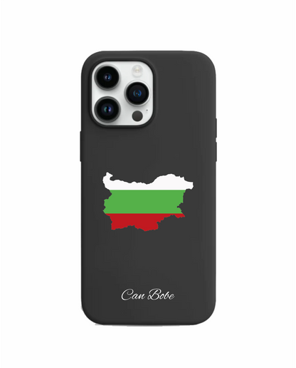 Bulgaria Map phone case with flag