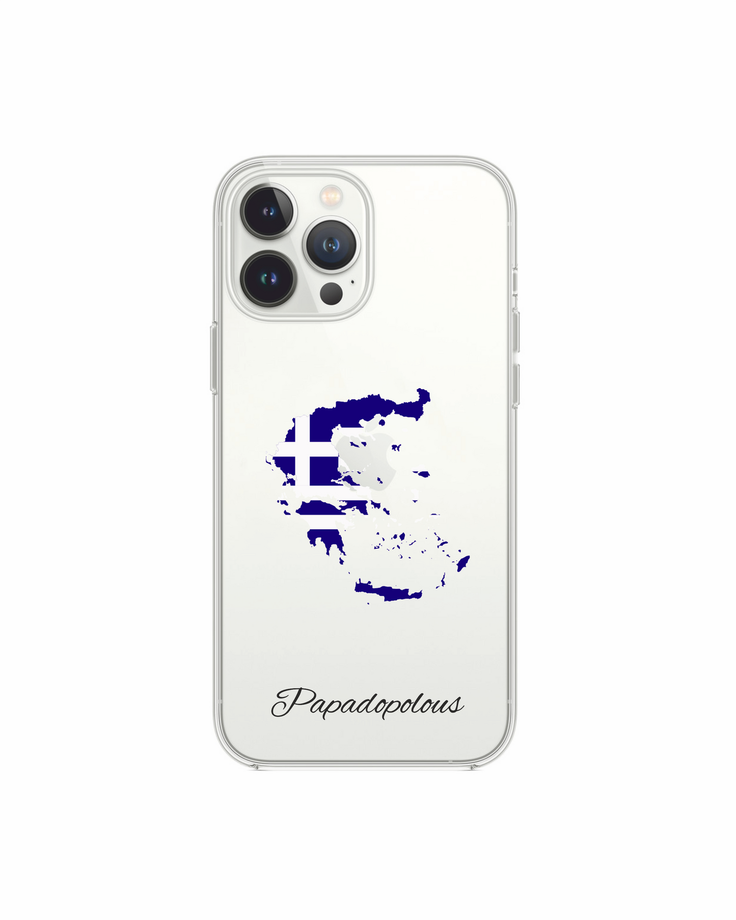 Greece Map phone case with flag