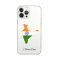 India Map phone case with flag