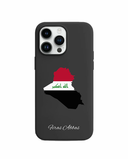 Iraq Map phone case with flag