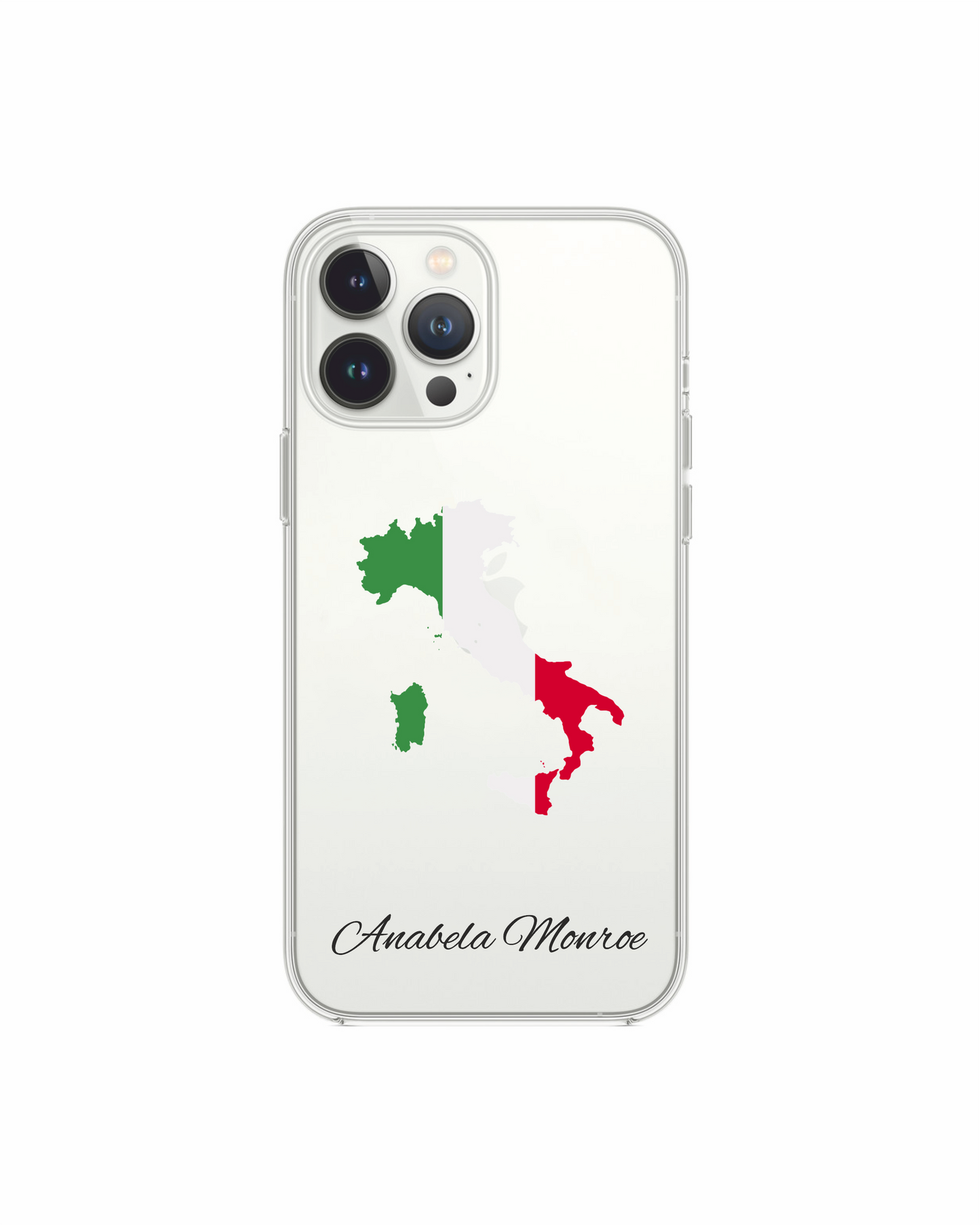 Italy Map phone case with flag