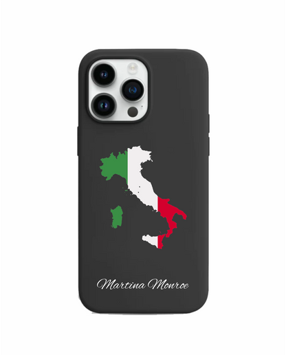 Italy Map phone case with flag