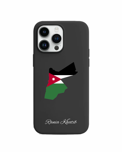 Jordan Map phone case with flag