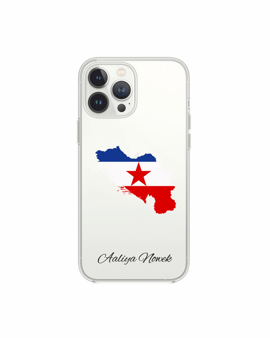 Yugoslavia Map Phone Case with Flag