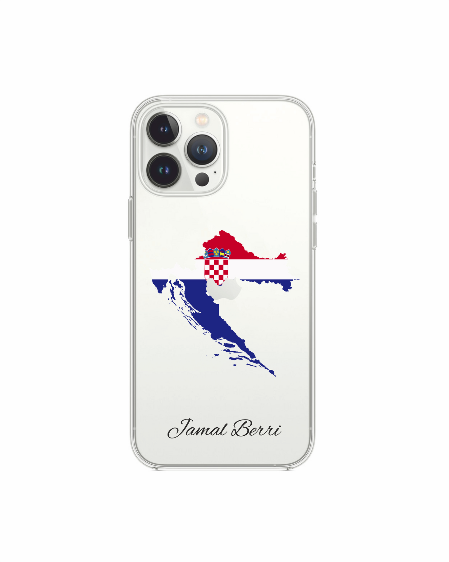 Croatia Map phone case with flag