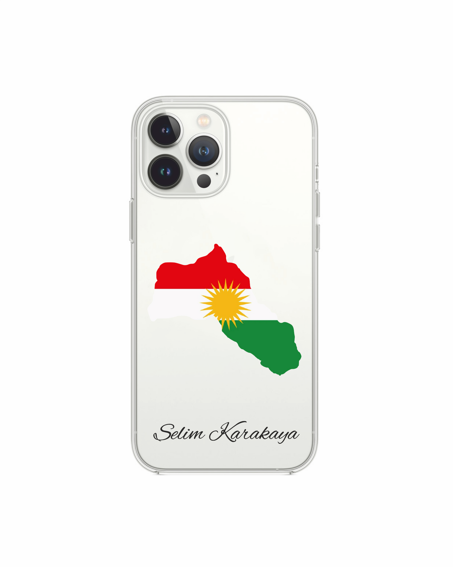 Kurdistan Map phone case with flag