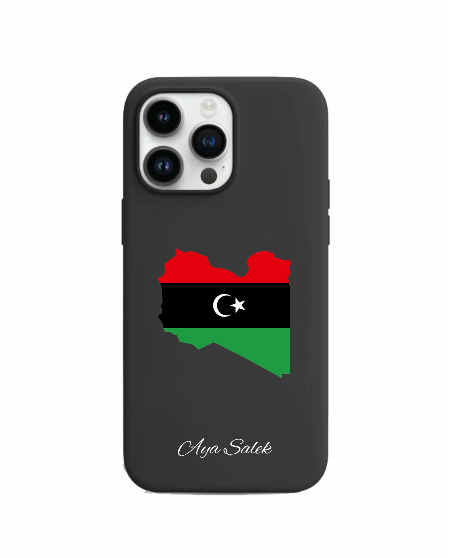 Libya Map phone case with flag