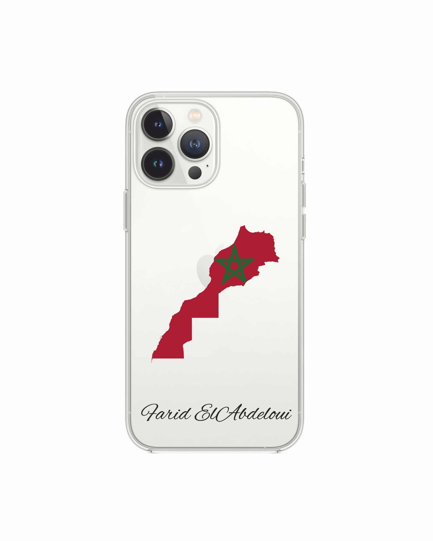 Morocco Map phone case with flag