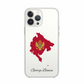 Montenegro Map phone case with flag