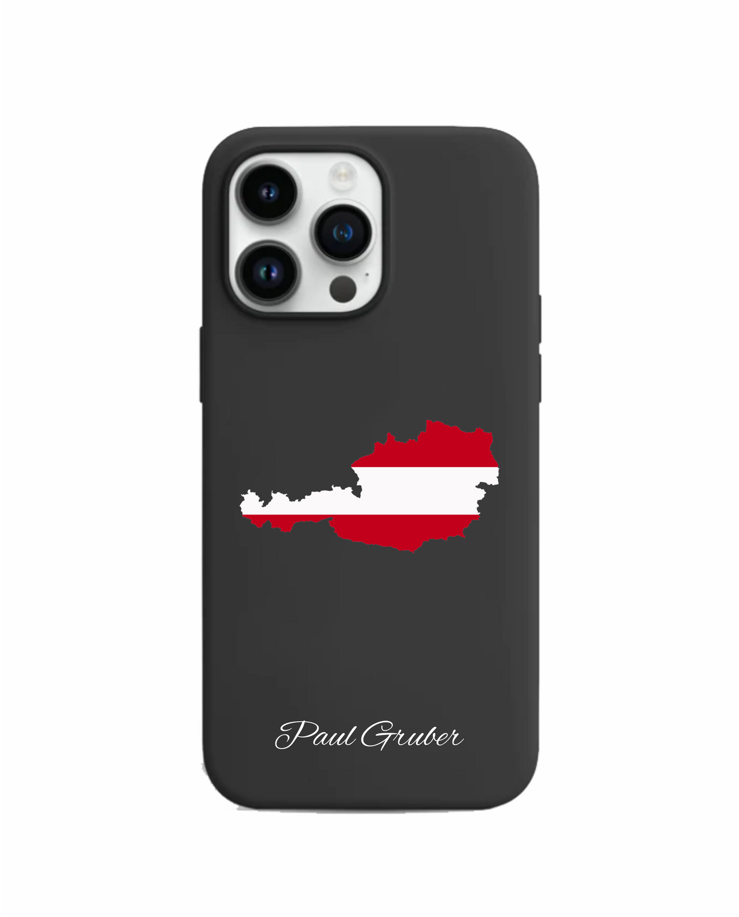 Austria Map phone case with flag