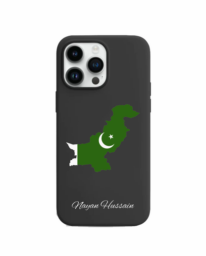 Pakistan Map phone case with flag