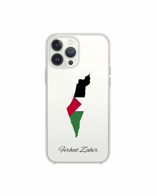 Palestine Map phone case with flag