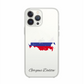 Russia Map phone case with flag