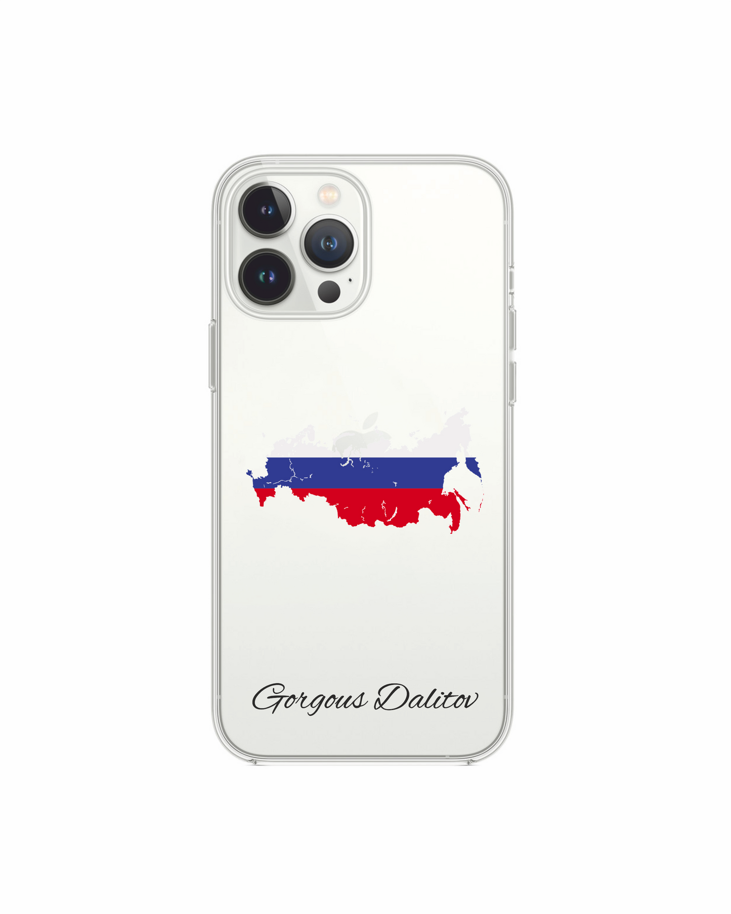 Russia Map phone case with flag